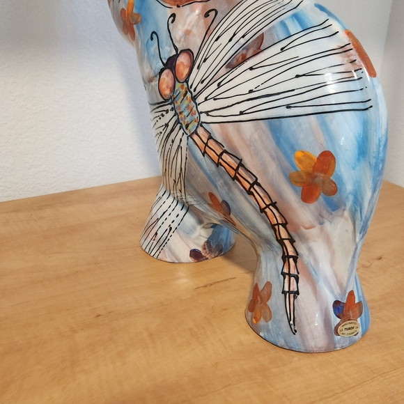 Hand-Painted Ceramic Elephant Figurine - Picture 7 of 11